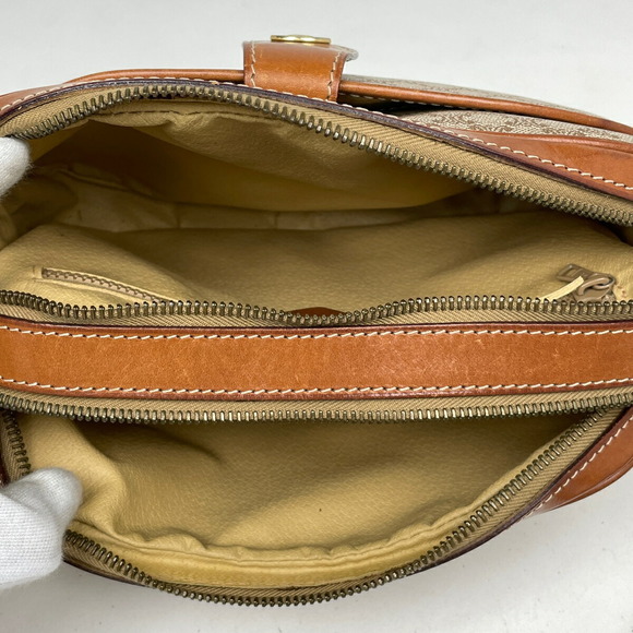 Celine Pattern Diagonal Tan Shoulder Bag Macadam Canvas - Picture 7 of 7